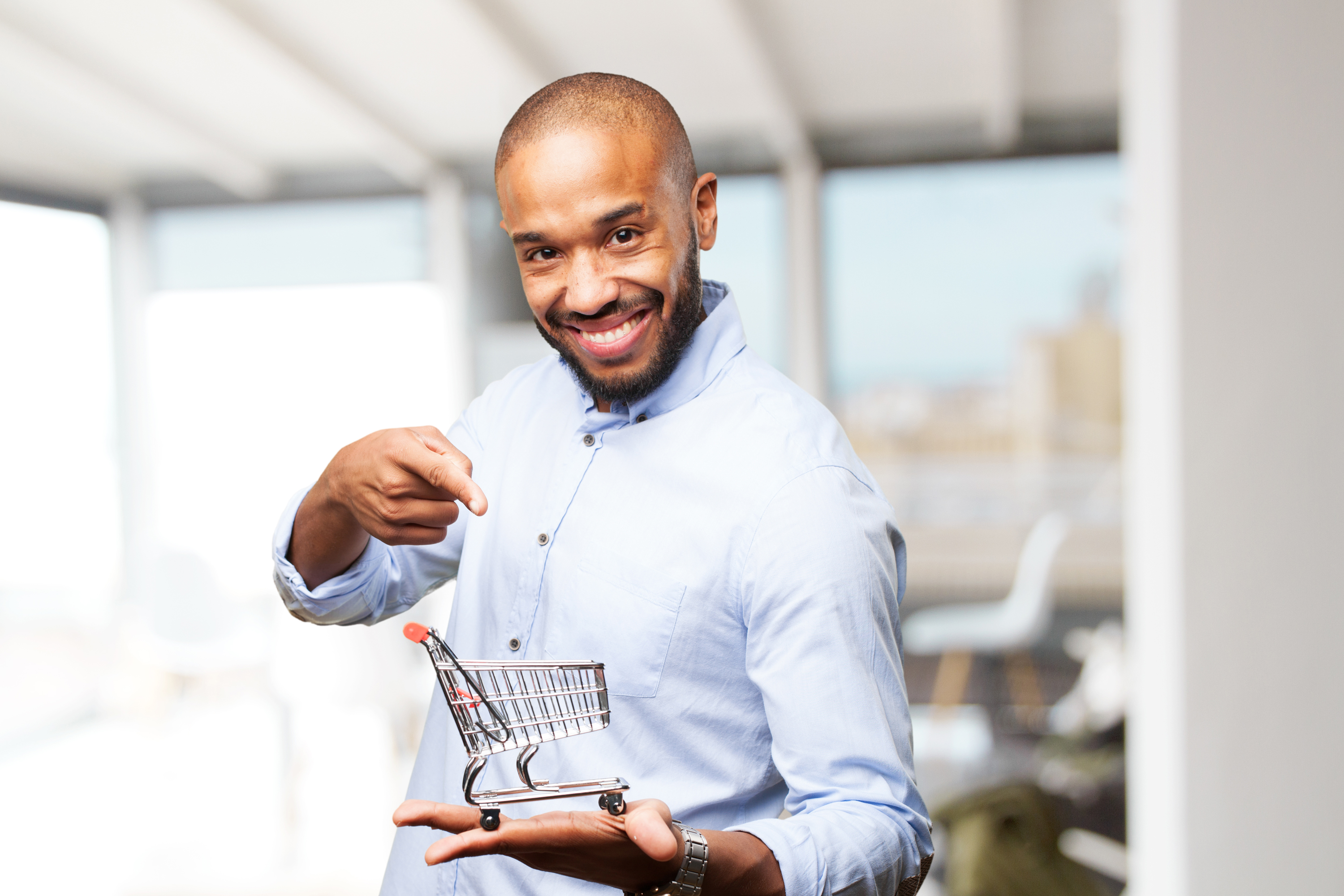 black businessman happy expression